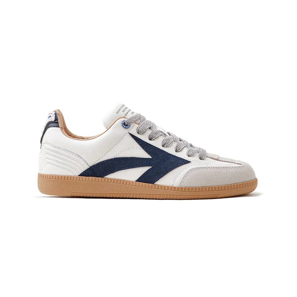 Herr Premium Court Sneaker Vit/Marinblå