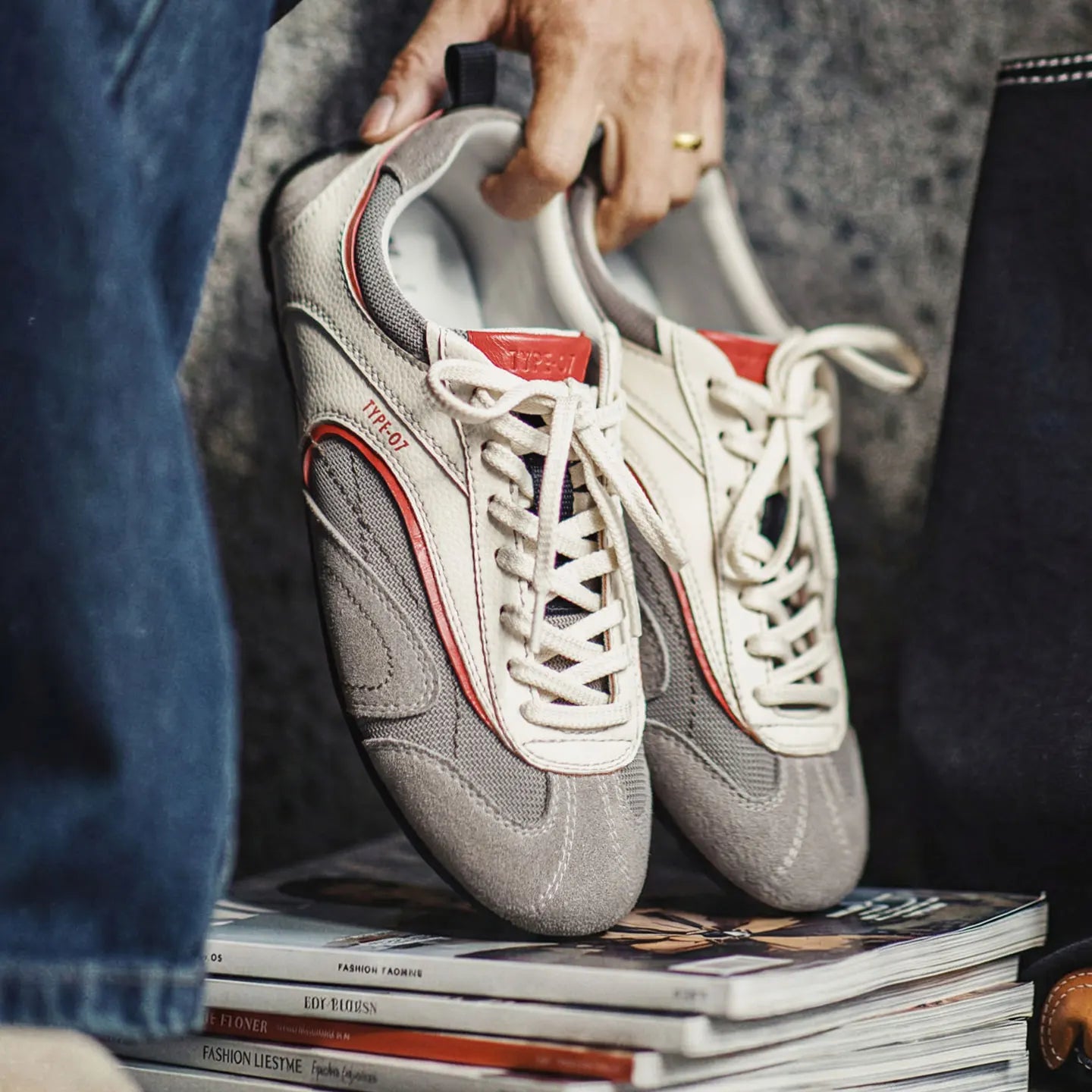 Premium Monaco Runner Sneaker Vintage Vit