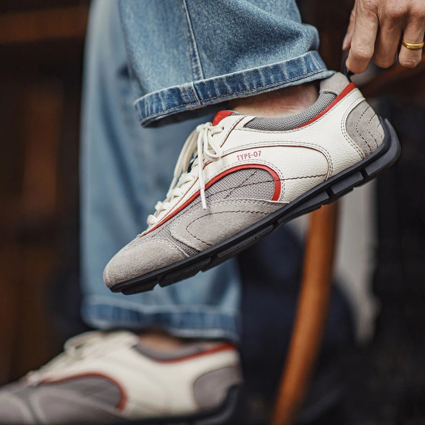 Premium Monaco Runner Sneaker Vintage Vit