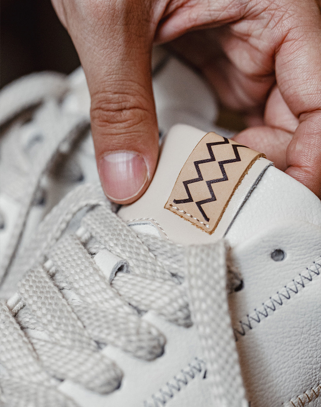 Herr Premium Retro Sneaker Vit - Tjock Sula