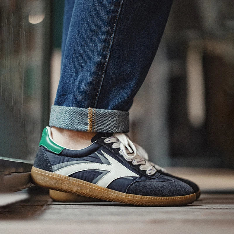 Herr Premium Retro Sneaker Blåa