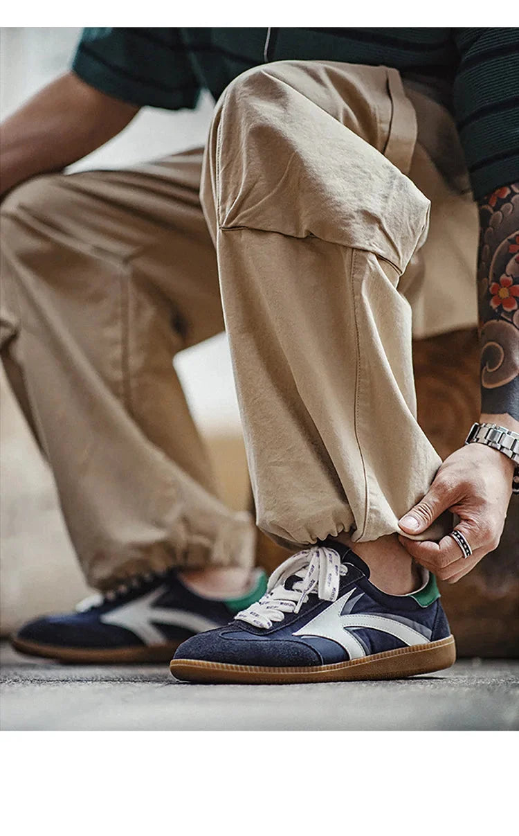 Herr Premium Retro Sneaker Blåa