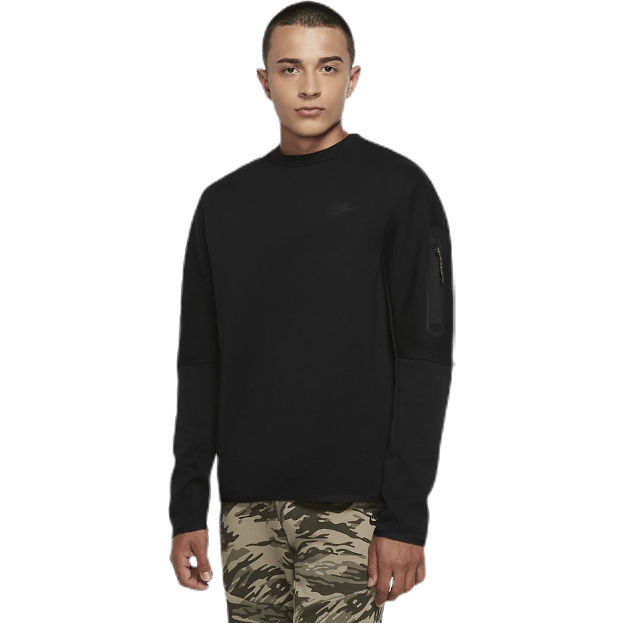 Sportswear Tech Fleece Men's Crew Sweatshirt BLACK/BLACK