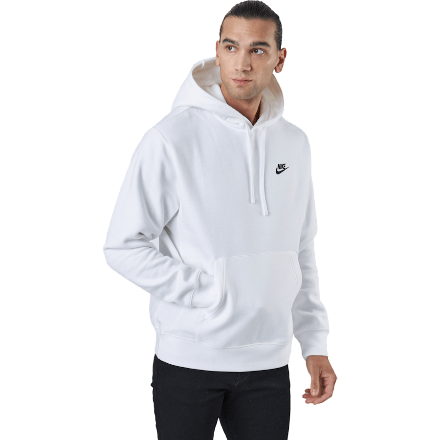 Sportswear Club Fleece Pullover Hoodie WHITE/WHITE/BLACK
