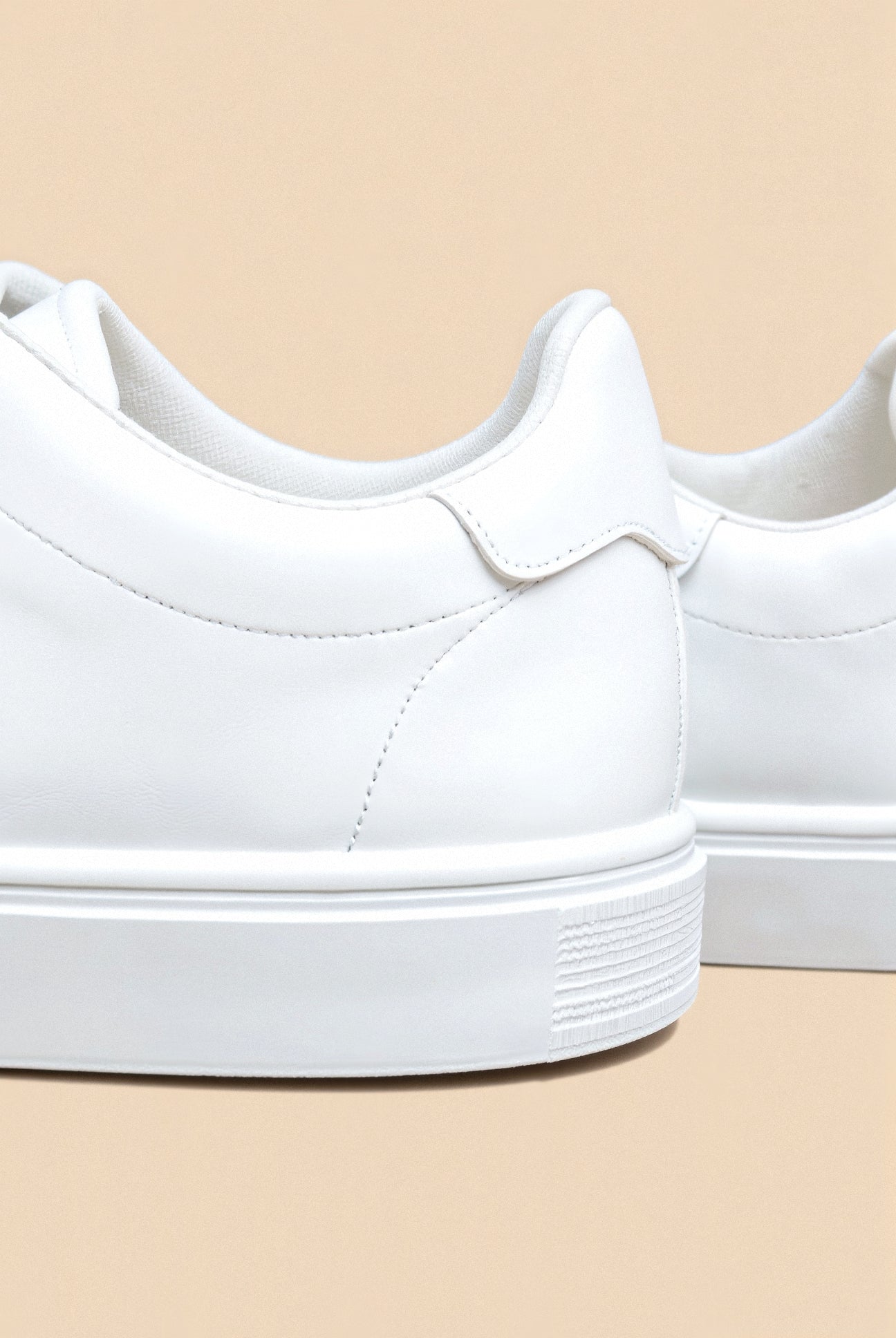 Herr Premium Klassisk Sneaker i Vit Läder