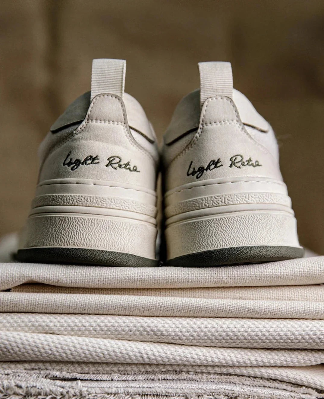 Herr Premium Skate Sneaker i Linne och Mocka