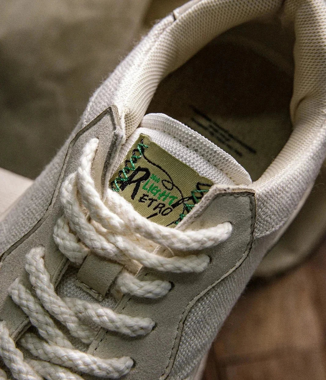 Herr Premium Skate Sneaker i Linne och Mocka