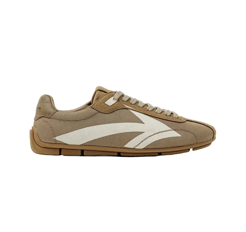 Premium Racing Sneaker i Brun mocka