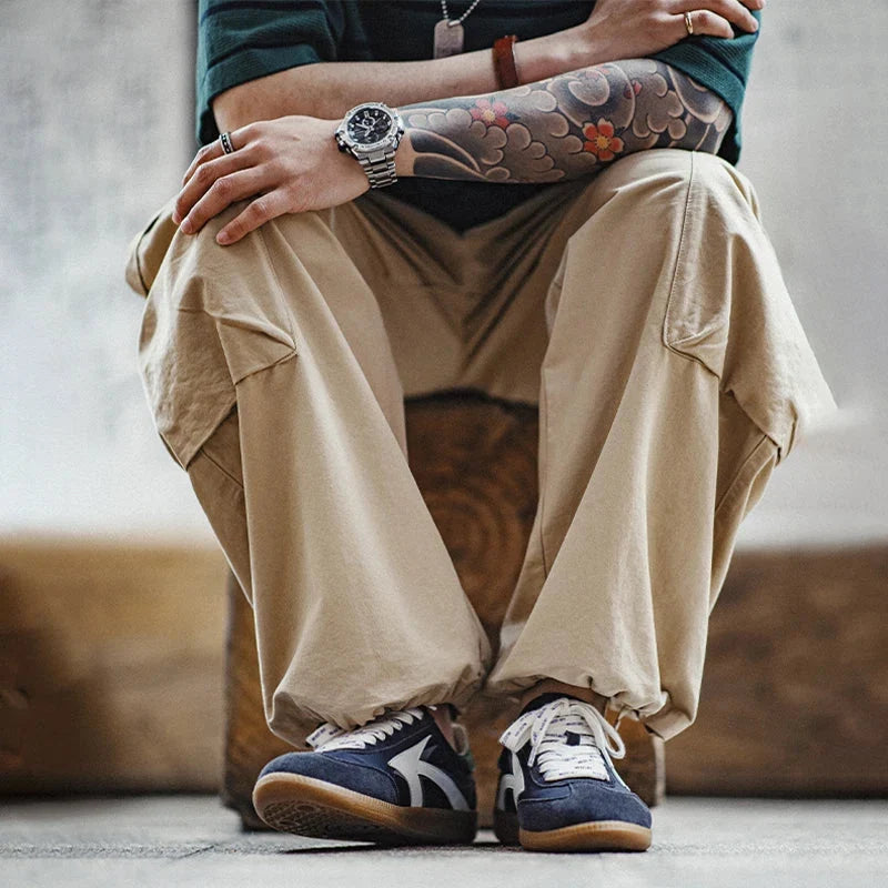 Herr Premium Retro Sneaker Blåa