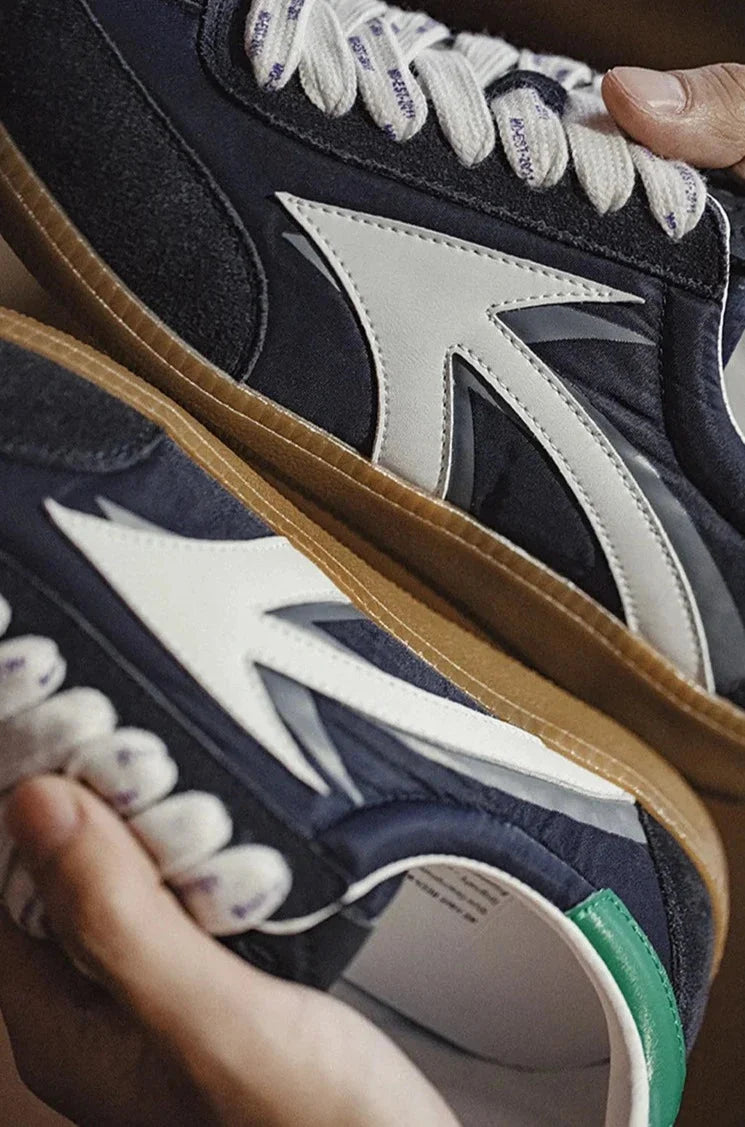 Herr Premium Retro Sneaker Blåa