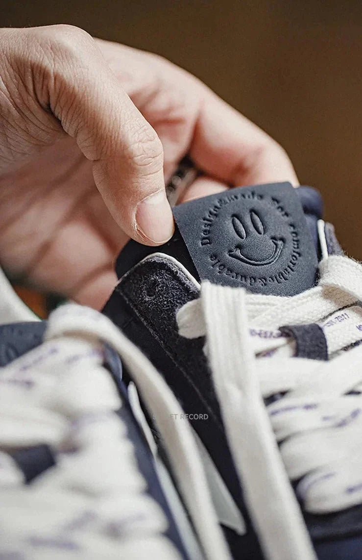 Herr Premium Retro Sneaker Blåa