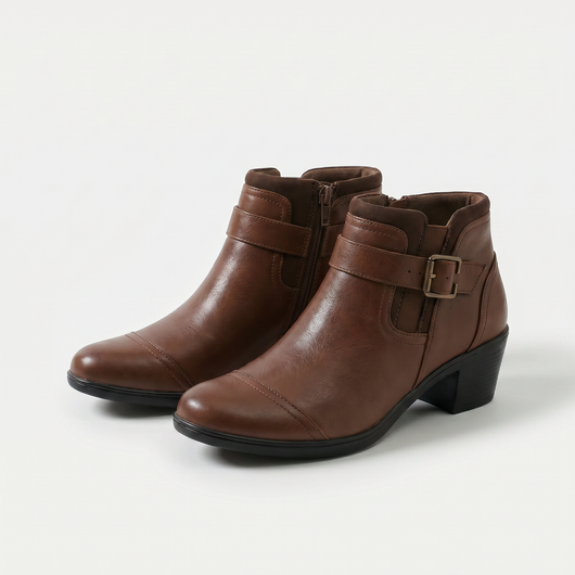 Emma - Bekväm Läderstövel med Klack