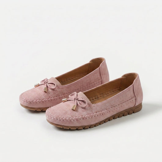 Sabine - Bekväma loafers i mjukt material med rosett